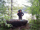 лодка на озере Камень