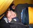 Рома и Денис в палатке